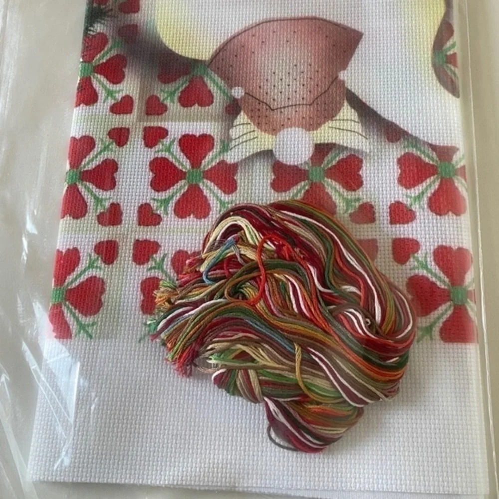 Vintage Victorian Christmas Counted Cross Stitch Kit Angel Rocking Horse